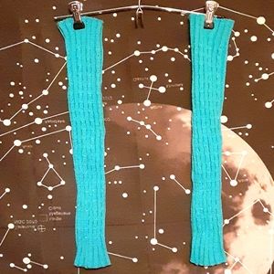 NEW Retro Sparkle Leg Warmers: Neon Blue